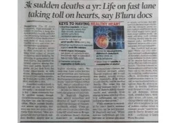 3000 sudden deaths a year: Life on fast lane taking a toll on hearts, say Bengaluru doctors