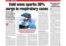 Cold wave sparks 30% sure in respiratory cases