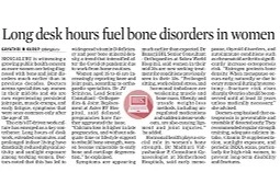 Long desk hours fuel bone disorders in women