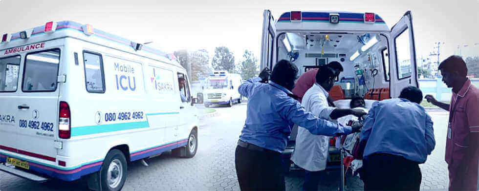 24/7 Ambulance ICU services at Sakra World Hospital, Bellandur, Bangalore